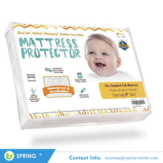 Breathable Cover Protection From Dust Mites Bamboo Quilted Mattress Protector