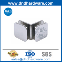 Abrazaderas de vidrio de 90 grados de seguridad AISI 304 para puerta de vidrio de ducha-DDGC005