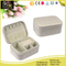 Natural Color Linen Round Corner Small Promotional Jewelry Gifts Box