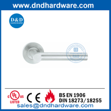 Alavanca da porta de metal decorativo de aço inoxidável-DDTH017