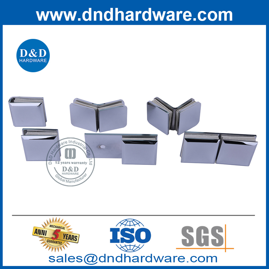 Soporte de hardware de montaje en pared de panel de vidrio SS304 Abrazadera-DDDG007