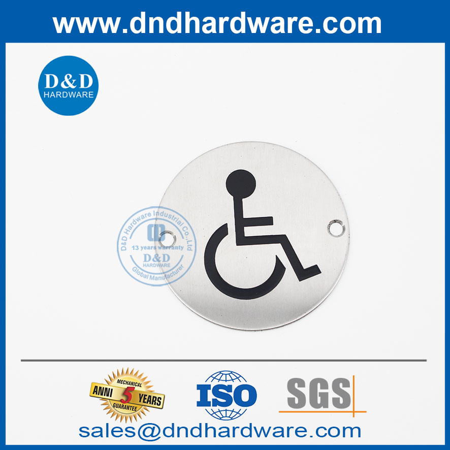 方型不锈钢残疾人厕所门牌-DDSP