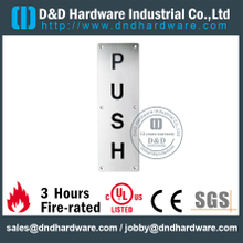 Placa de acero inoxidable 304 PUSH 100x300 mm para puertas de madera exteriores –DDSP004
