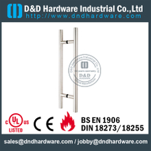 Barra de aço inoxidável 304 Pull Handle "T" dupla face para porta de vidro deslizante com acabamento de espelho -DDPH001
