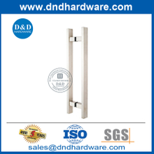 Puxador de aço inoxidável em forma de T quadrada para porta de vidro externa-DDPH016