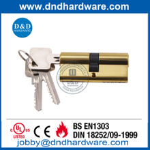 EN 1303 Latão Sólido Latão Polido Cilindro Duplo Lock-DDLC003