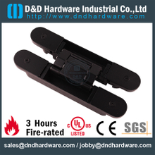 Bisagra oculta ajustable 3D de alta resistencia con tapa negra de lijado negro para puerta de edificio de oficinas-DDCH008-G80