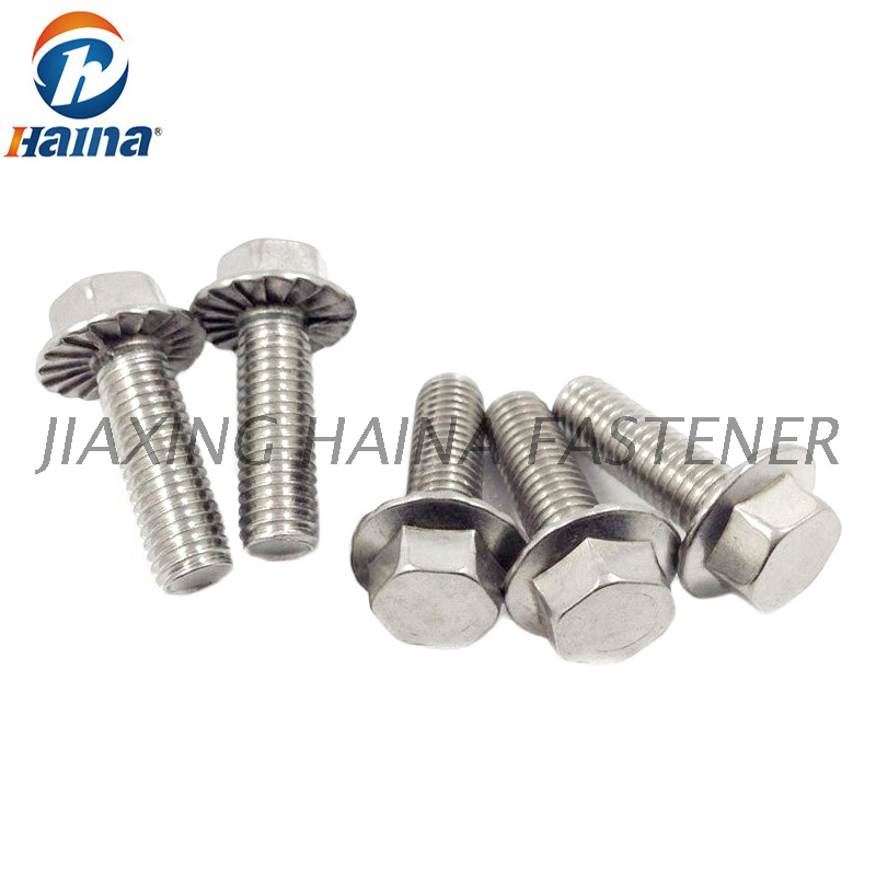 Boulons principaux de bride de sortilège de l'acier inoxydable A2-70 DIN6921 avec dentelé