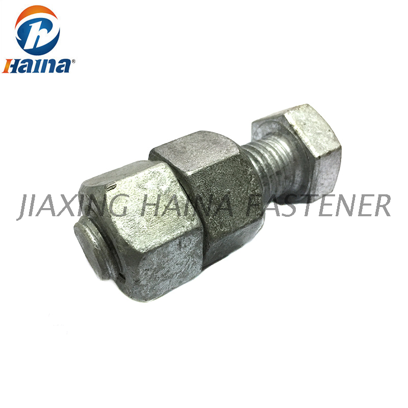 1/4-2"ASME/ANSI B 18.2.1 Grade 2 5 8 Vis d'assemblage à tête hexagonale zinguées