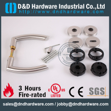 Manija de puerta SS304 con base de plástico para puerta comercial-DDPL006
