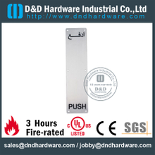Placa antiferrugem de aço inoxidável 100x400mm do impulso 316 para portas exteriores do metal - DDSP012
