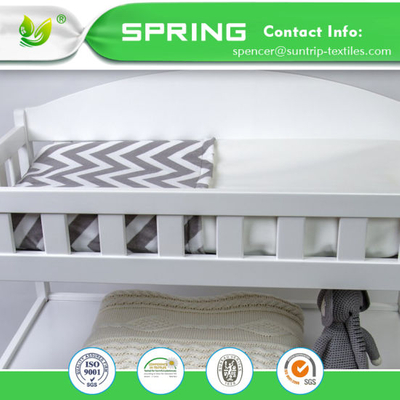 Breathable Durable and Easy to Wash Waterproof Quilted Crib Mattress Pad Cover with Organic Bamboo Baby Washcloths