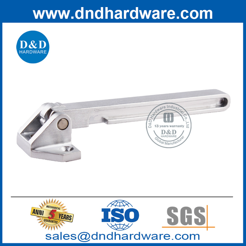 Protector de puerta de madera de níquel satinado plateado de aleación de zinc recto-DDDG009