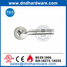 SS304 Manija de cerradura de marco de embutir de puerta exterior de palanca sólida redonda-DDSH047