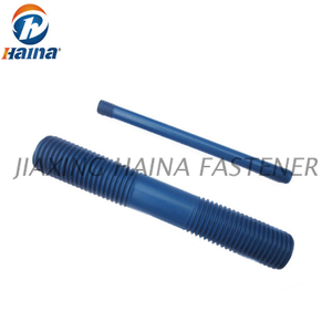 PTFE TEFLON Azul Extremos dobles Acero inoxidable 316L 316 304 Perno prisionero