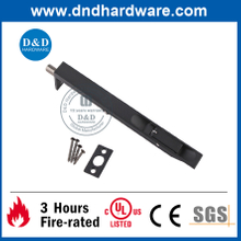 Parafuso de porta nivelado preto de aço inoxidável resistente para porta de aço -DDDB001