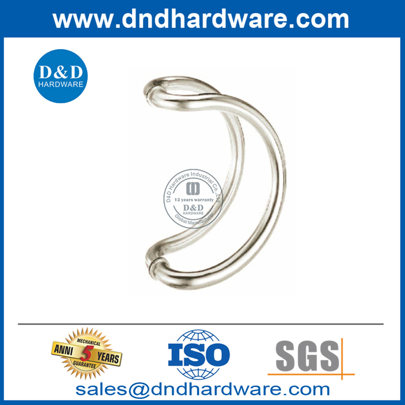 Tirador de puerta de vidrio comercial de acero inoxidable personalizado-DDPH006