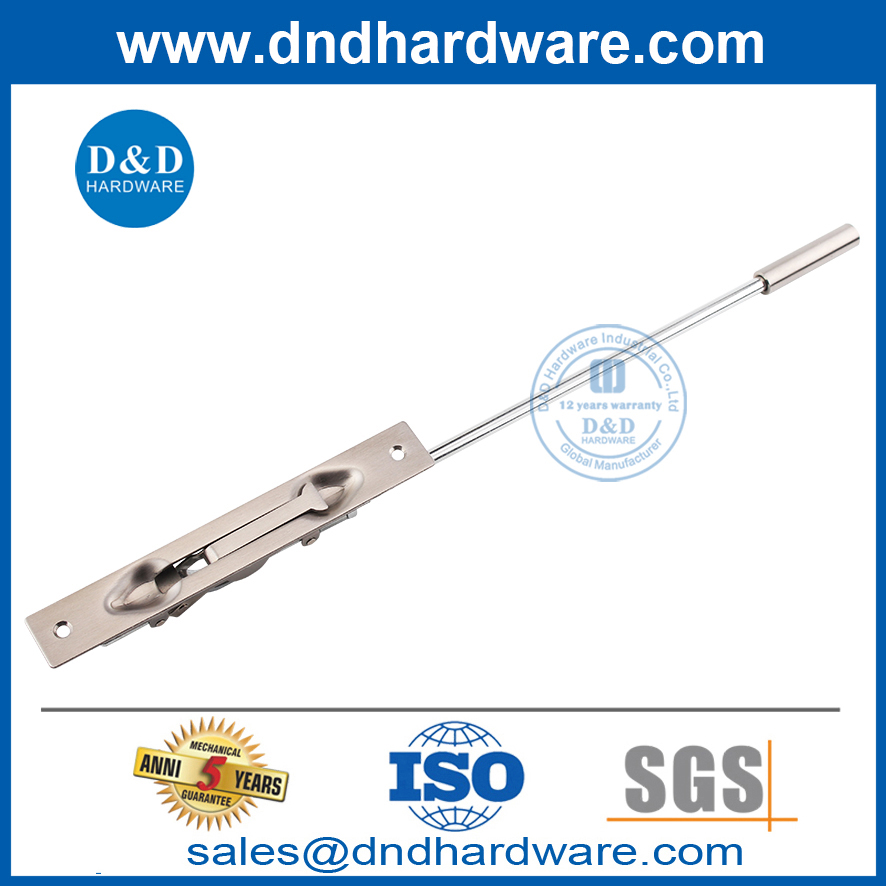 Perno de puerta empotrado manual oculto de acero inoxidable para puerta de metal-DDDB011