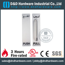 SUS304 Push Pull Handle na placa traseira para portas de metal com PVD-DDPH025