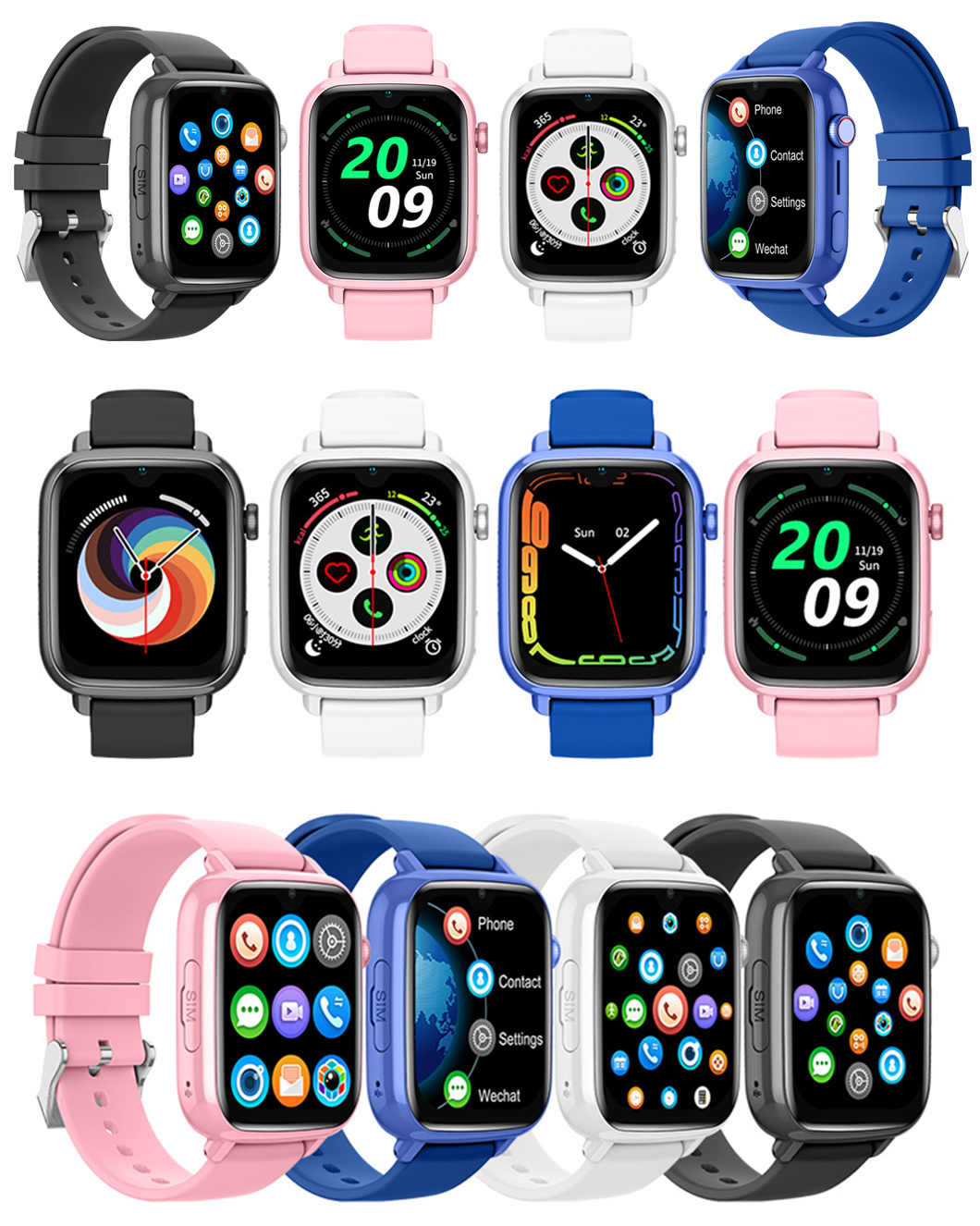1.91" Large Screen 4G Kids GPS Watch D49C Reloj GPS para niños 4G con pantalla grande de 1,91 pulgadas D49C