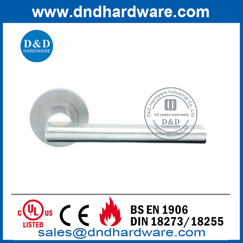 Manija de puerta de palanca interna hueca de acero inoxidable Coustomed-DDTH035