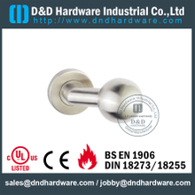 Botón de puerta de acero inoxidable 304 Mitred Ball, níquel cepillado para una sola puerta de oficina -DDTH032