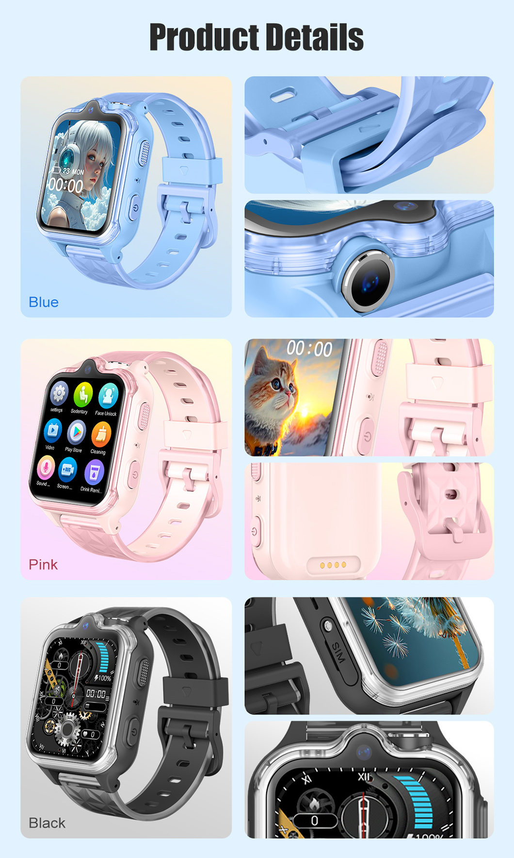 Reloj GPS para ni&ntilde;os 4G con doble c&aacute;mara D49S