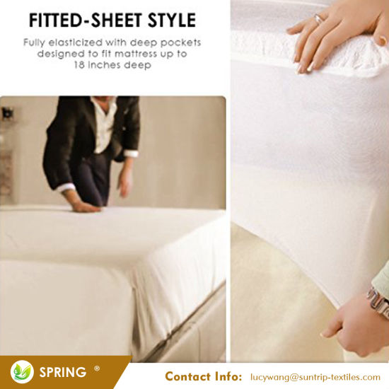 Queen Mattress Protector - 100% Waterproof, Hypoallergenic, Breathable, Ultra-Soft, Fitted Style with Deep 18 Inch Skirt