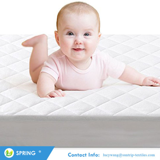100% Waterproof Fitted Baby Pad Quilted Mattress Protector for Baby Cot