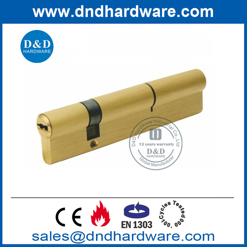 Cilindro doble compensado de latón euro de alta calidad para puerta de madera-DDLC012