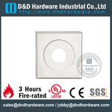 Tipo de rosca de aço inoxidável Escutcheon quadrado para porta de madeira-DDES012