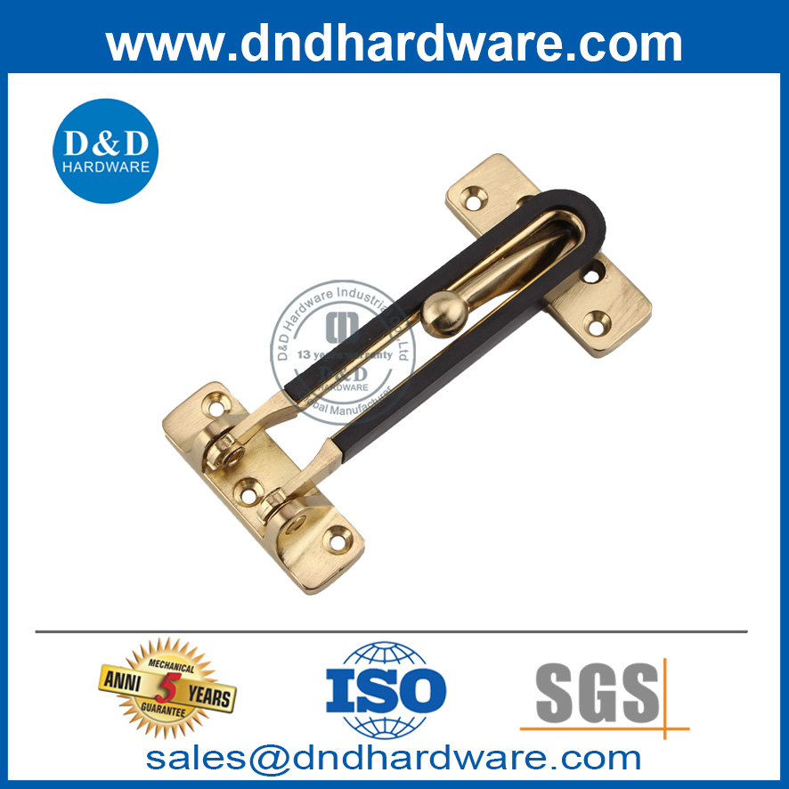 Cerradura de protección de puerta de seguridad de aleación de zinc dorado para puerta interior-DDDG008