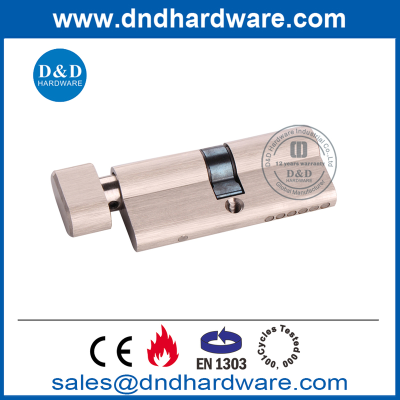 BS EN1303 Cilindro giratorio de latón macizo con llave-DDLC004