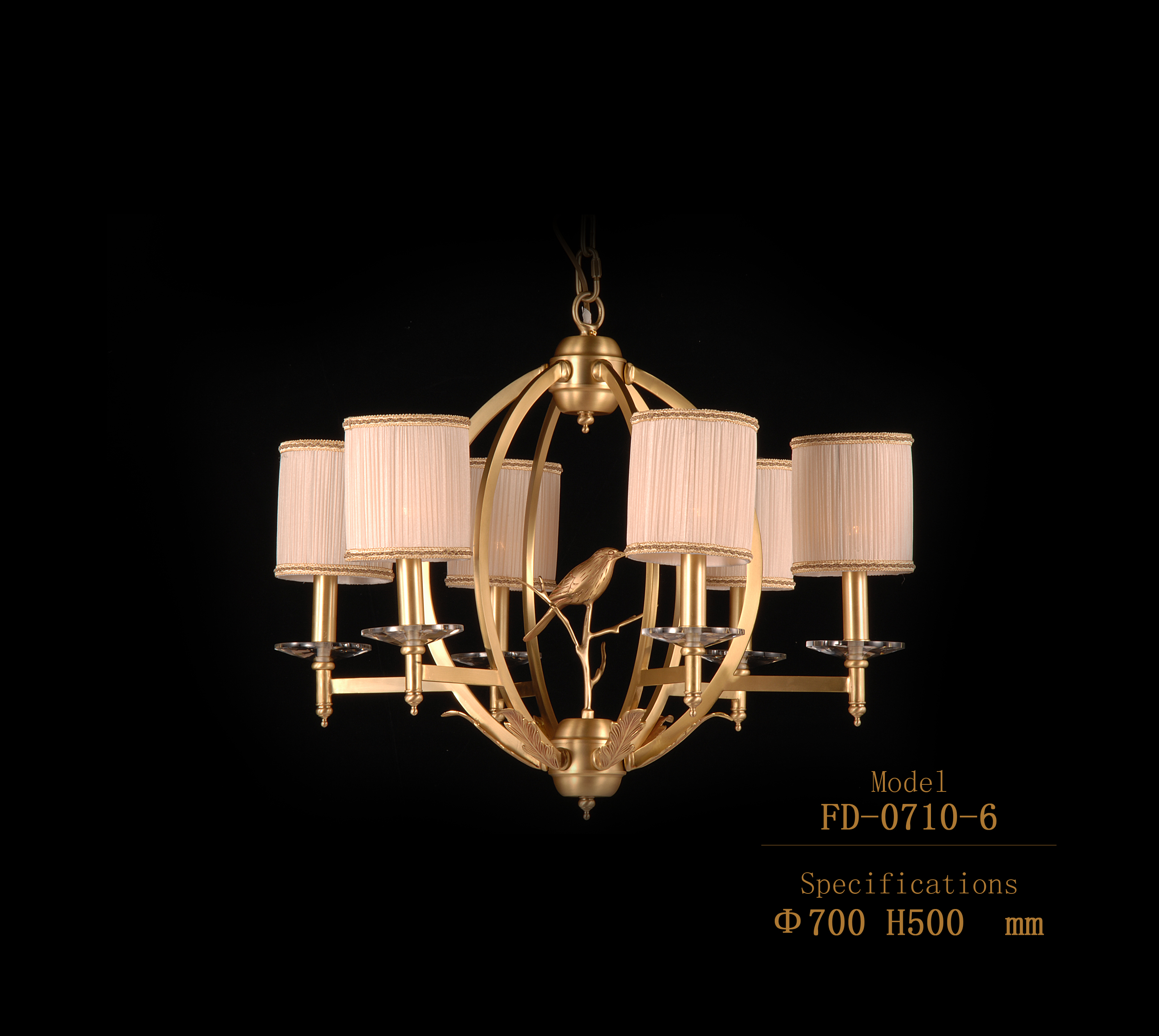 Подвесной светильник для украшения дома из классической латунной ткани (FD-0710-8)