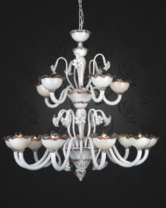 Lámpara de cristal del hotel del estilo de Murano (81003-10+5)