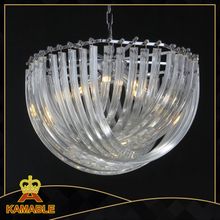 Luz pendiente del efecto del hotel cristalino de lujo y transparente del proyecto (KR0116P-5R)