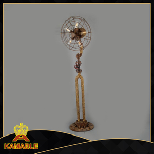 Напольный светильник из пеньковой веревки в форме античного травяного вентилятора (KW0020F-5)