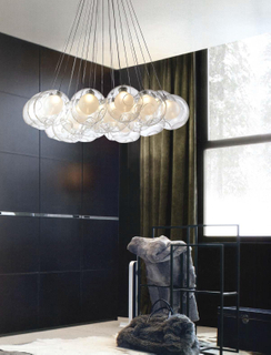 Lámparas colgantes interiores modernas decorativas de cristal blancas de Matt (MD10570-37-150)