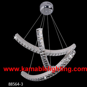 Lámpara cristalina casera del acero inoxidable LED (KAM88564-3)