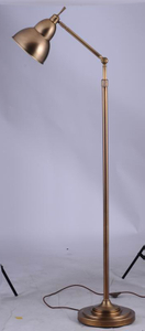Lámpara derecha del suelo de cobre amarillo industrial para el proyecto (LT1180-1VBN)