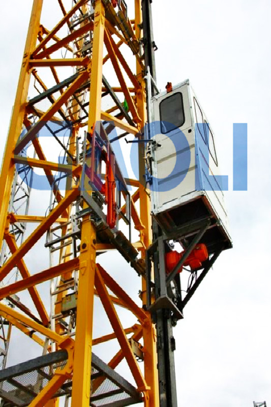 Tower crane elevator/lift