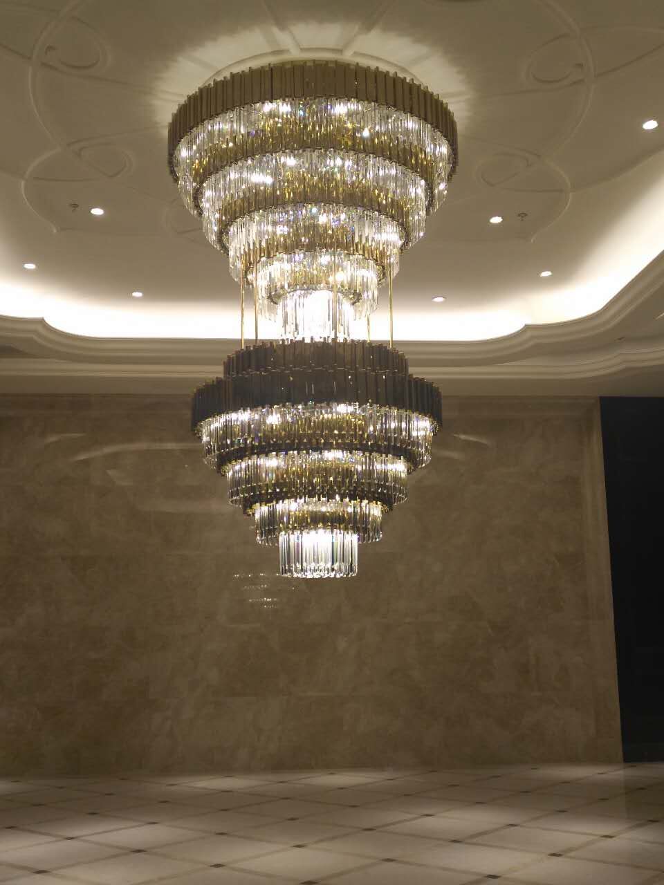 Lámpara pendiente cristalina del pasillo del hotel del proyecto (KA00333)