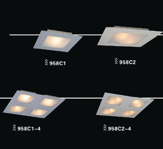 Потолочное освещение стали углерода хорошего качества стеклянное (958C1-4)