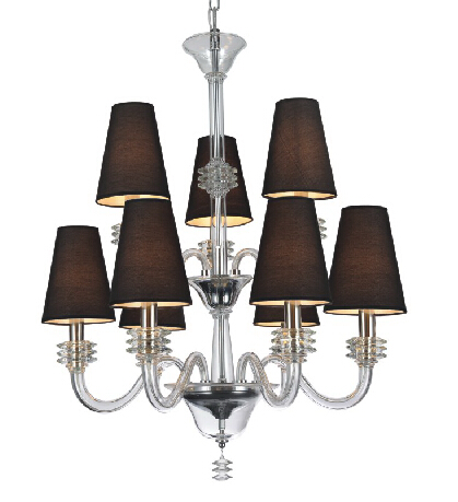 Lámpara de cristal del hotel de la cortina de lámpara del estilo de Murano (81071-6+3)