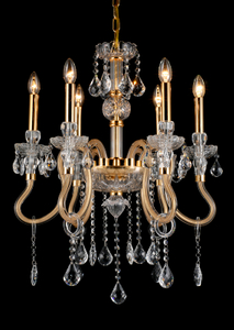 Lámpara de cristal del estilo del pasillo de lujo del hotel (oro 11002-6L)