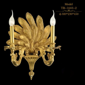 Lámparas de pared cristalinas de cobre amarillo del estilo europeo de la vendimia (TB-1063-2)