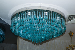 Lámparas modernas sopladas mano al por mayor del estilo de cristal azul de Murano Chihuly (KA228)