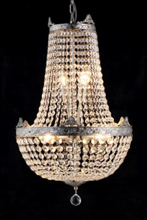 Lámpara tradicional del pasillo de cadena cristalino del hotel (níquel 0901-6L)