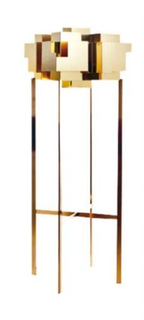 Самомоднейший светильник пола гостиницы металла золота (KAF8159)