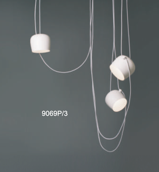 Luz colgante de acrílico de aluminio blanca moderna (9069/3)